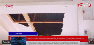 WALIKOTA METRO TINJAU RUANG PELAYANAN DI KELURAHAN YOSOMULYO