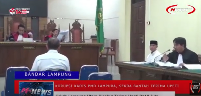 KORUPSI KADIS PMD LAMPUNG UTARA ,SEKDA BANTAH TERIMA UPETI