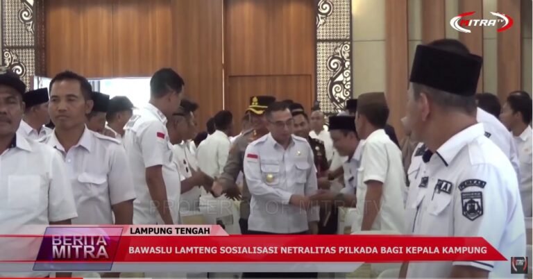 Bawaslu Lamteng Sosialisai Netralitas Pilkada Bagi Kepala Kampung