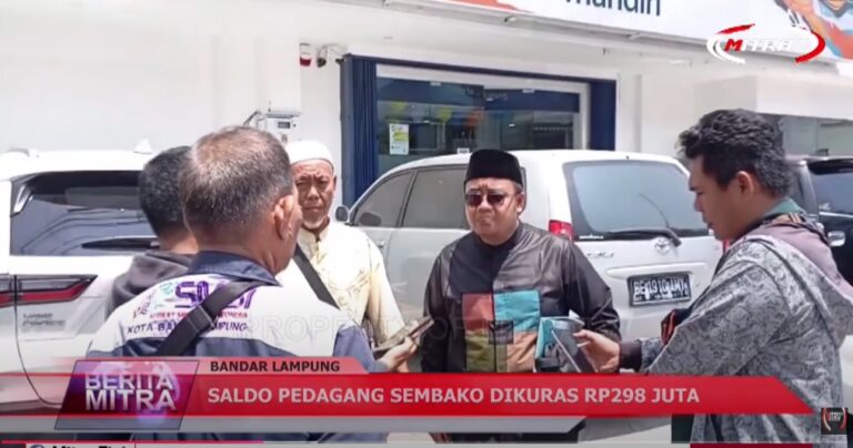SALDO PEDAGANG SEMBAKO DIKURAS RP298 JUTA