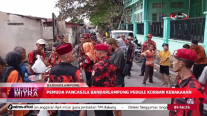 Pemuda Pancasila Bandar Lampung Peduli Korban Kebakaran