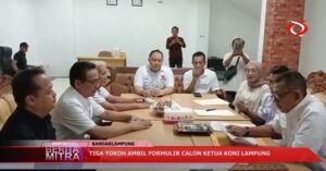 TIGA TOKOH AMBIL FORMULIR CALON KETUA KONI LAMPUNG